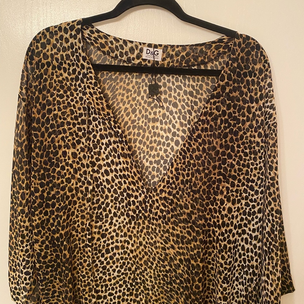 Dolce & Gabbana Leopard Cover Up Kaftan